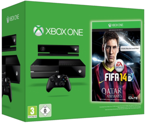 Microsoft Xbox One Console 500GB Kinect Fifa 14.png